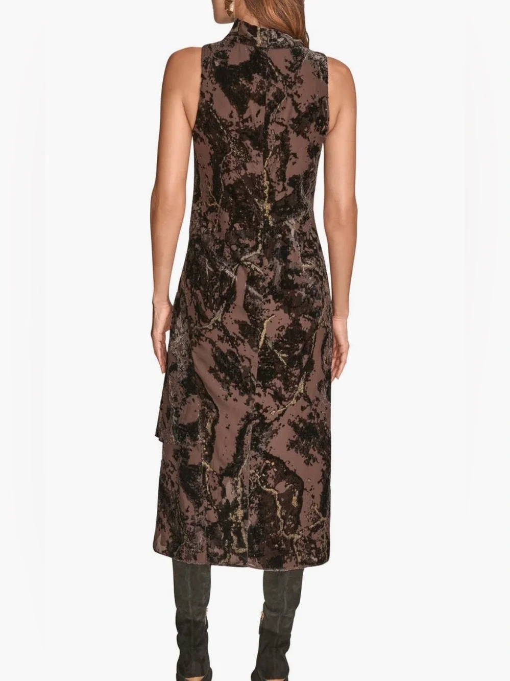 Donna Karan New York 

Sleeveless
Metallic Burnout
Midi Dress - Picture 3 of 10